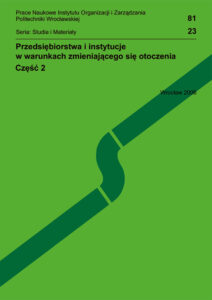 Przedsiębiorstwa i&nbsp;instytucje w&nbsp;warunkach zmieniającego się otoczenia